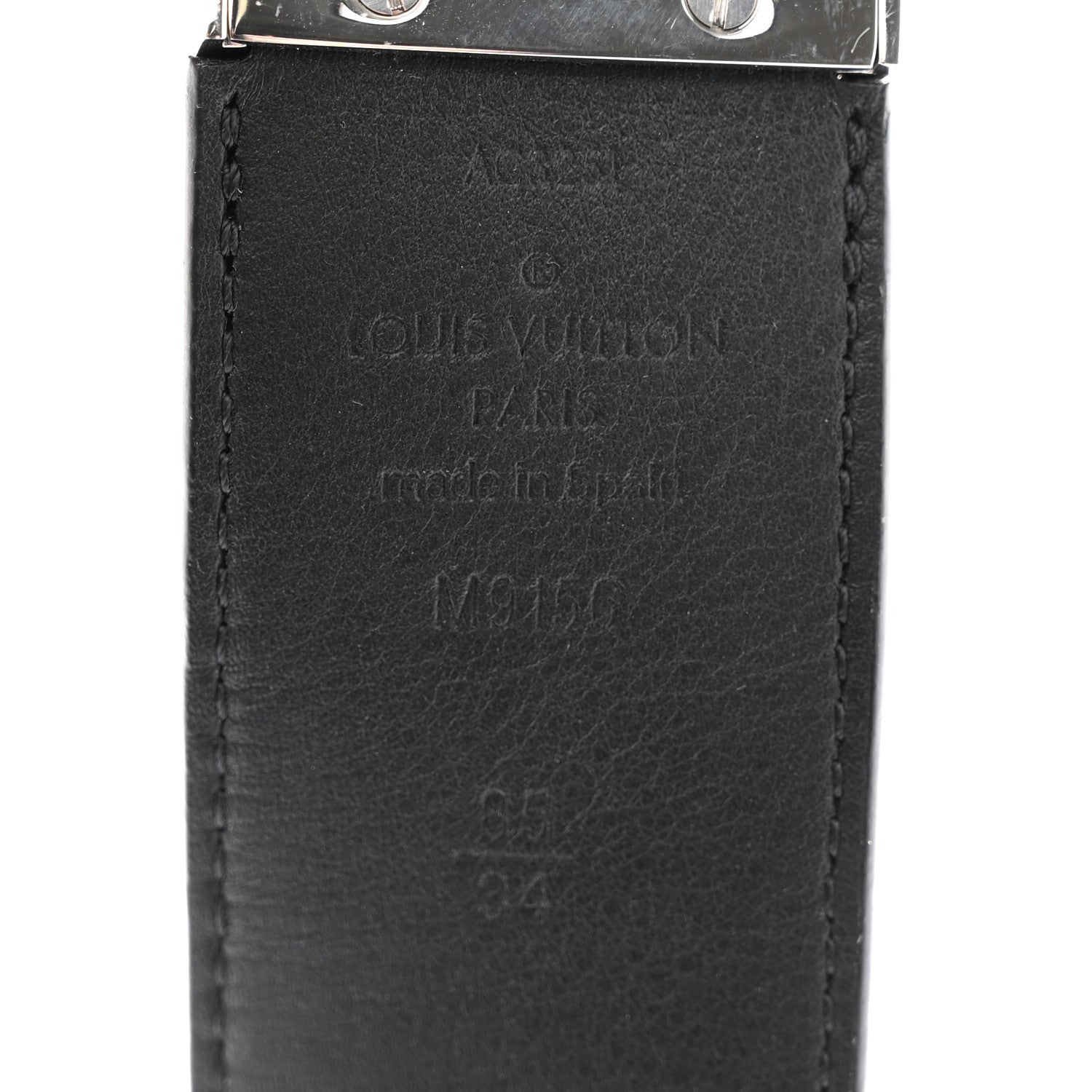 Louis Vuitton Damier Graphite Calfskin Belt 85 34 Black 5 of 7