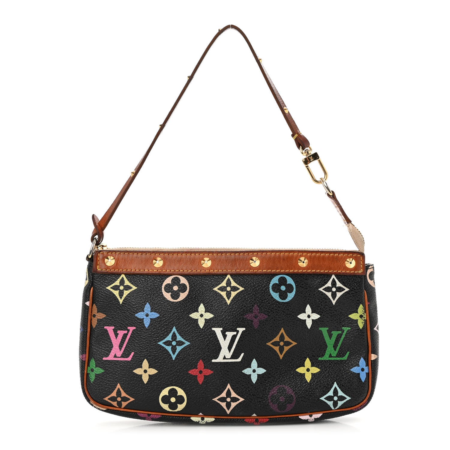 Louis Vuitton Monogram Multicolor Pochette Accessories Black 1 of 13