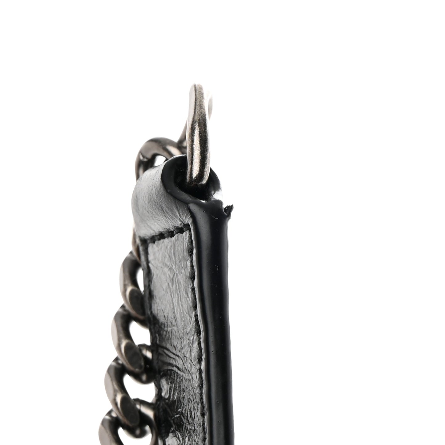 Crinkled Lambskin Matelasse Monogram Baby Niki Chain Satchel Black