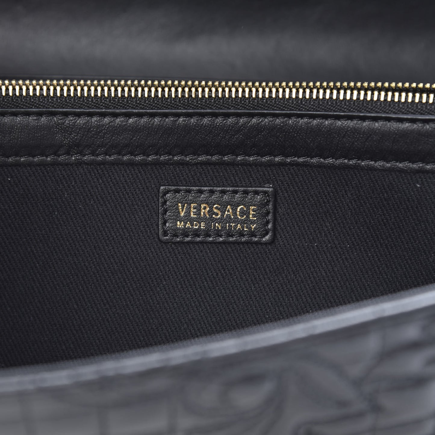 Nappa Barocco Quilted Wallet Chain Crossbody Black
