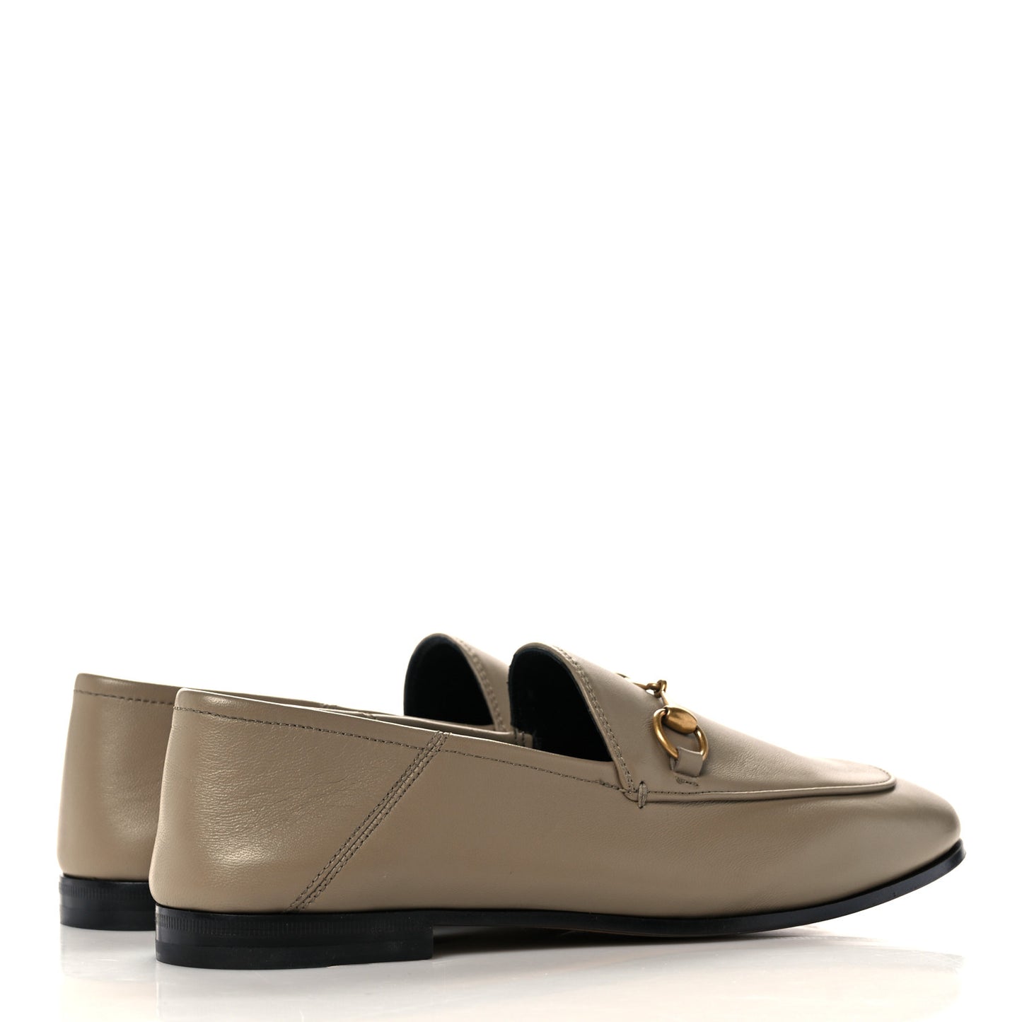 Lambskin Womens Brixton Horsebit Loafers 38.5 Mud