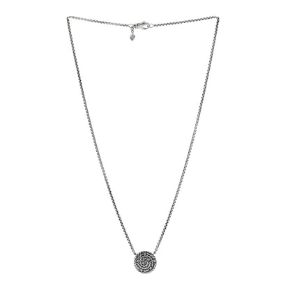 David Yurman Sterling Silver Diamond Petite Cable Coil Pendant Necklace 2 of 4