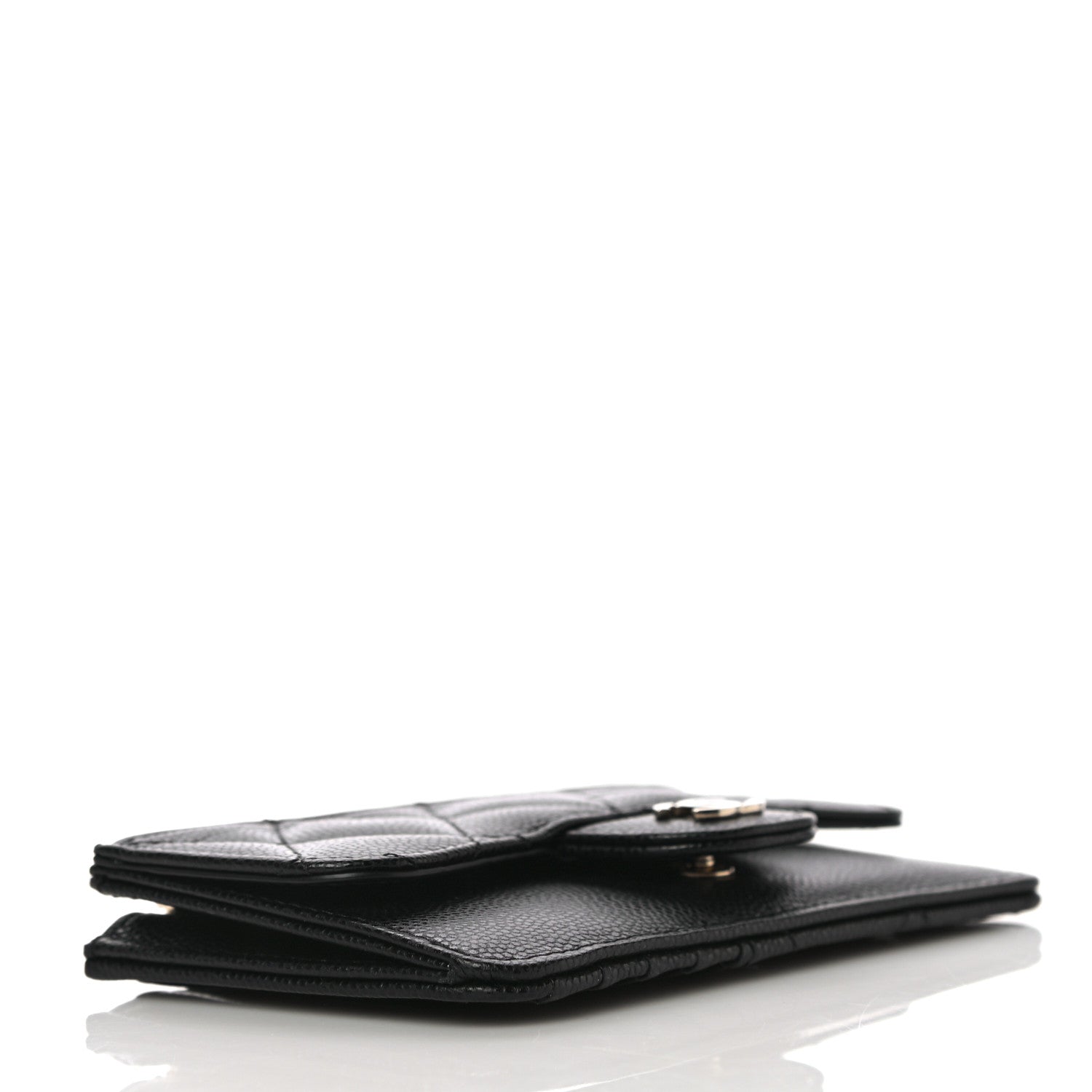 Chanel Caviar Quilted Flap Zip Card Holder Black 3 of 10