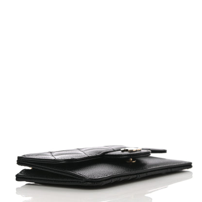 Chanel Caviar Quilted Flap Zip Card Holder Black 3 of 10