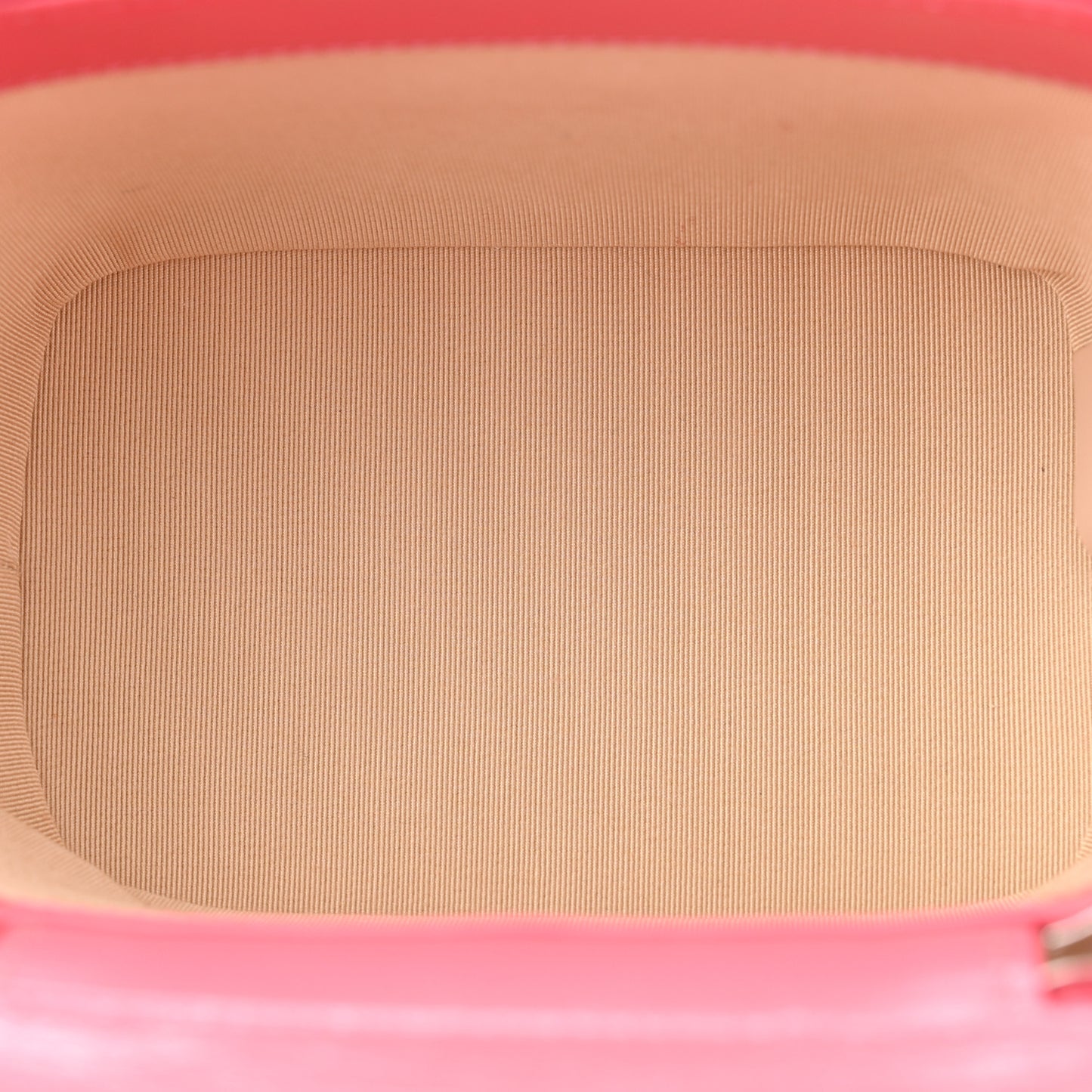 Calfskin Raffia Small Take Away Vanity Case Bag Pink Beige