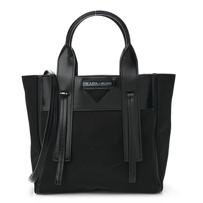 Prada Tessuto Nylon Spazzolato Small Ouverture Top Handle Bag Black 1 of 11