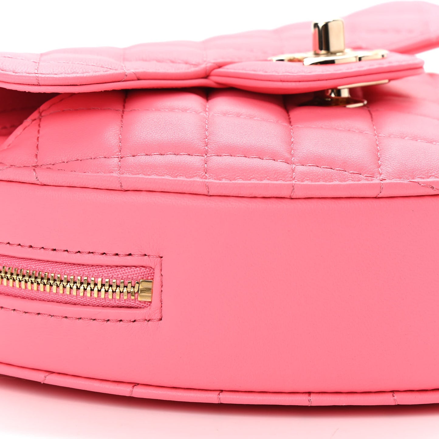 Lambskin Quilted CC In Love Heart Bag Pink