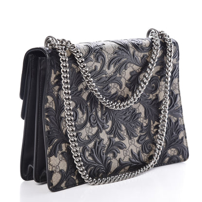 Gucci GG Supreme Monogram Arabesque Medium Dionysus Shoulder Bag Black 4 of 10