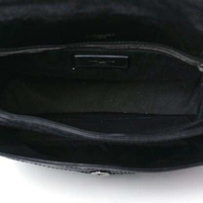 Saint Laurent Crinkled Calfskin Matelasse Monogram Medium Niki Chain Satchel Black 5 of 9