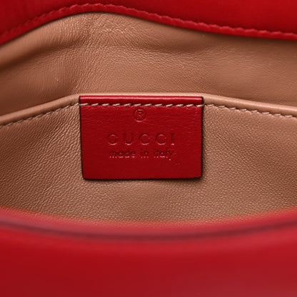 Gucci Nappa Pearl Studded Mini Queen Margaret Broadway Shoulder Bag Hibiscus Red 6 of 12