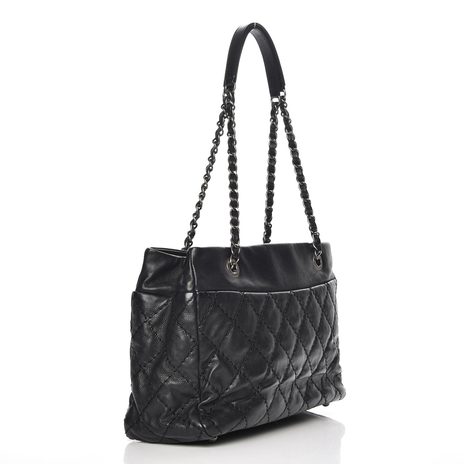 Chanel Calfskin Medium Stitch It Tote Black 3 of 7