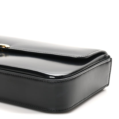 Celine Shiny Calfskin Triomphe Chain Bag Black 9 of 9