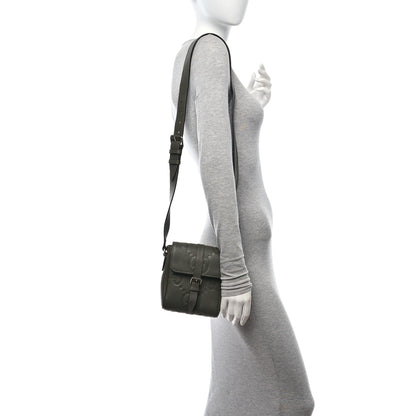Gucci Piuma Calfskin Jumbo GG Embossed Small Messenger Bag Dark Green 2 of 11