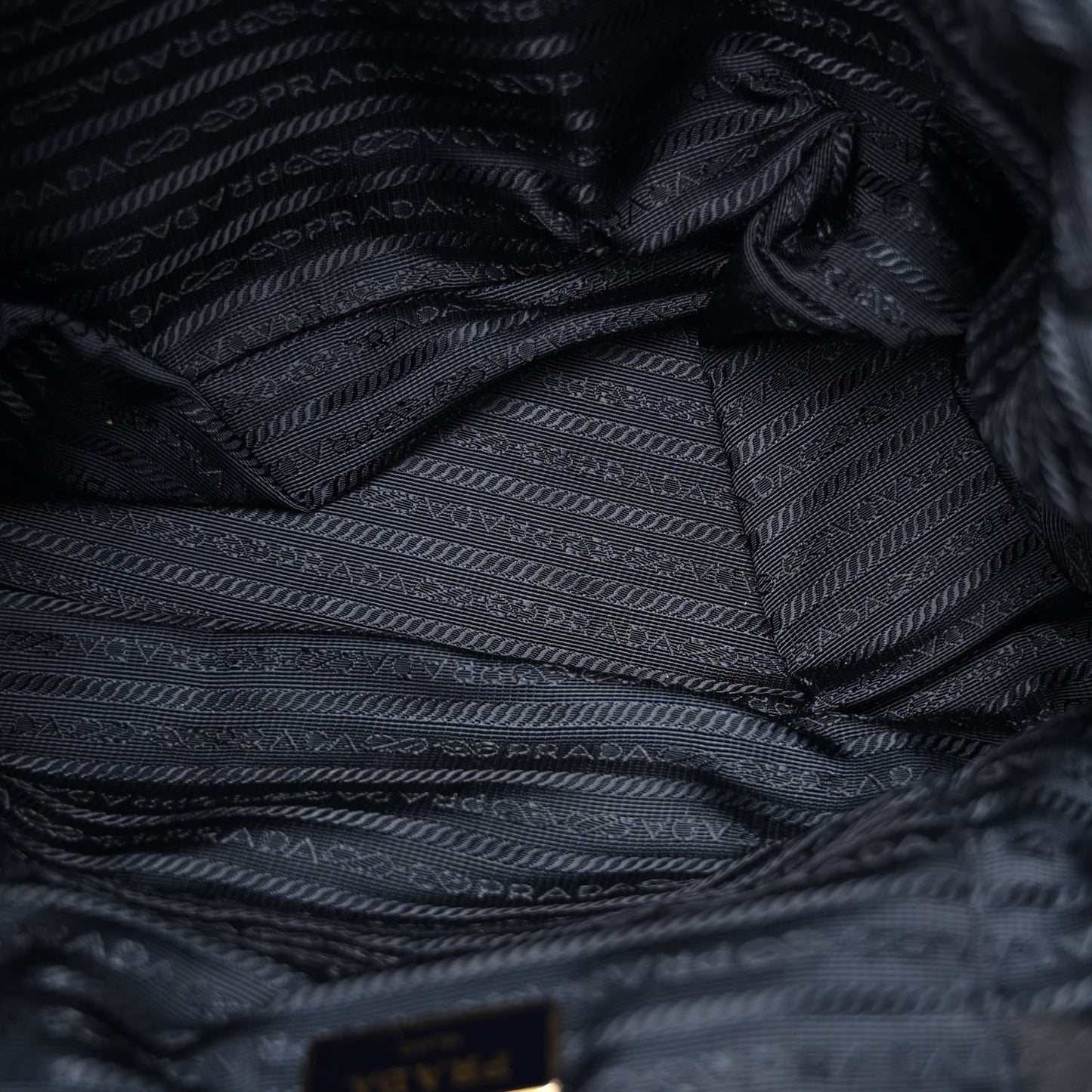 Saffiano Tessuto Nylon Logo Shopping Tote Royal Blue