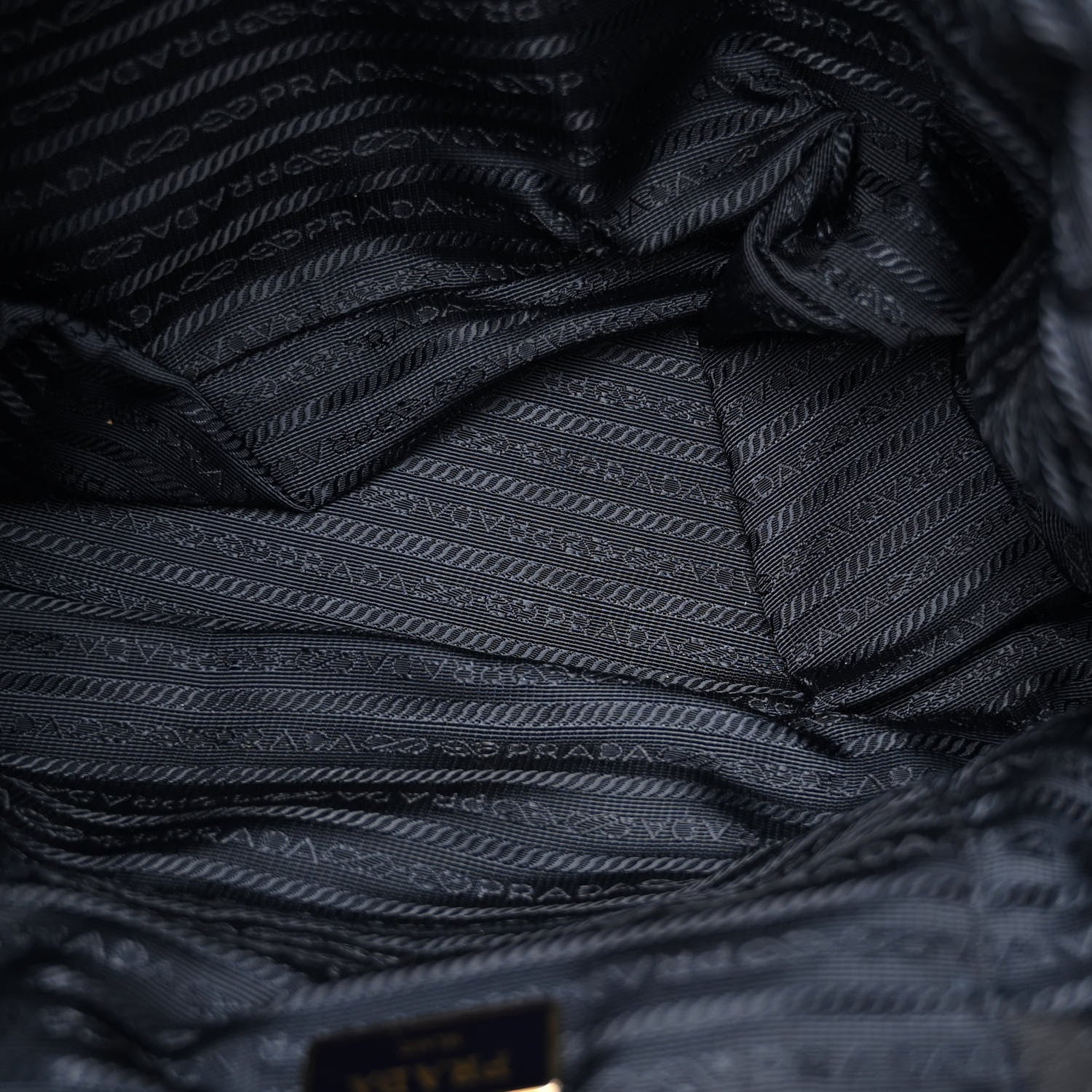 Prada Saffiano Tessuto Nylon Logo Shopping Tote Royal Blue 5 of 16