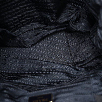 Prada Saffiano Tessuto Nylon Logo Shopping Tote Royal Blue 5 of 16
