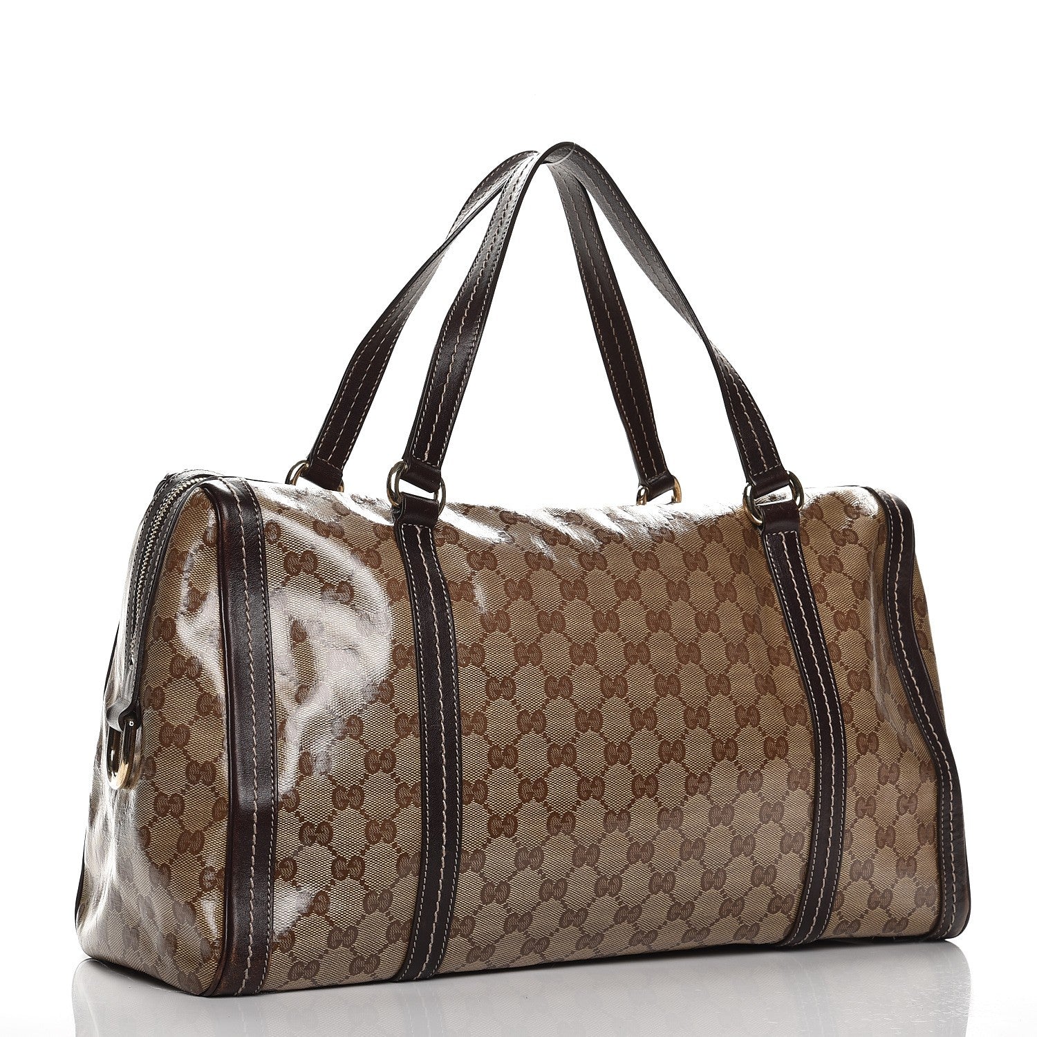Gucci Crystal Monogram Large Duchessa Boston Dark Brown 3 of 13