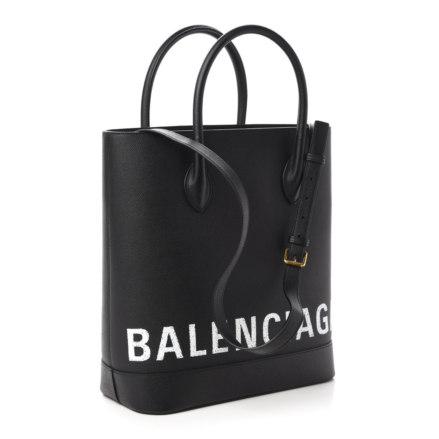 Grained Calfskin Ville Aj Tote Black