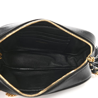 Saint Laurent Grain De Poudre Matelasse Monogram Mini Lou Camera Bag Black 5 of 10