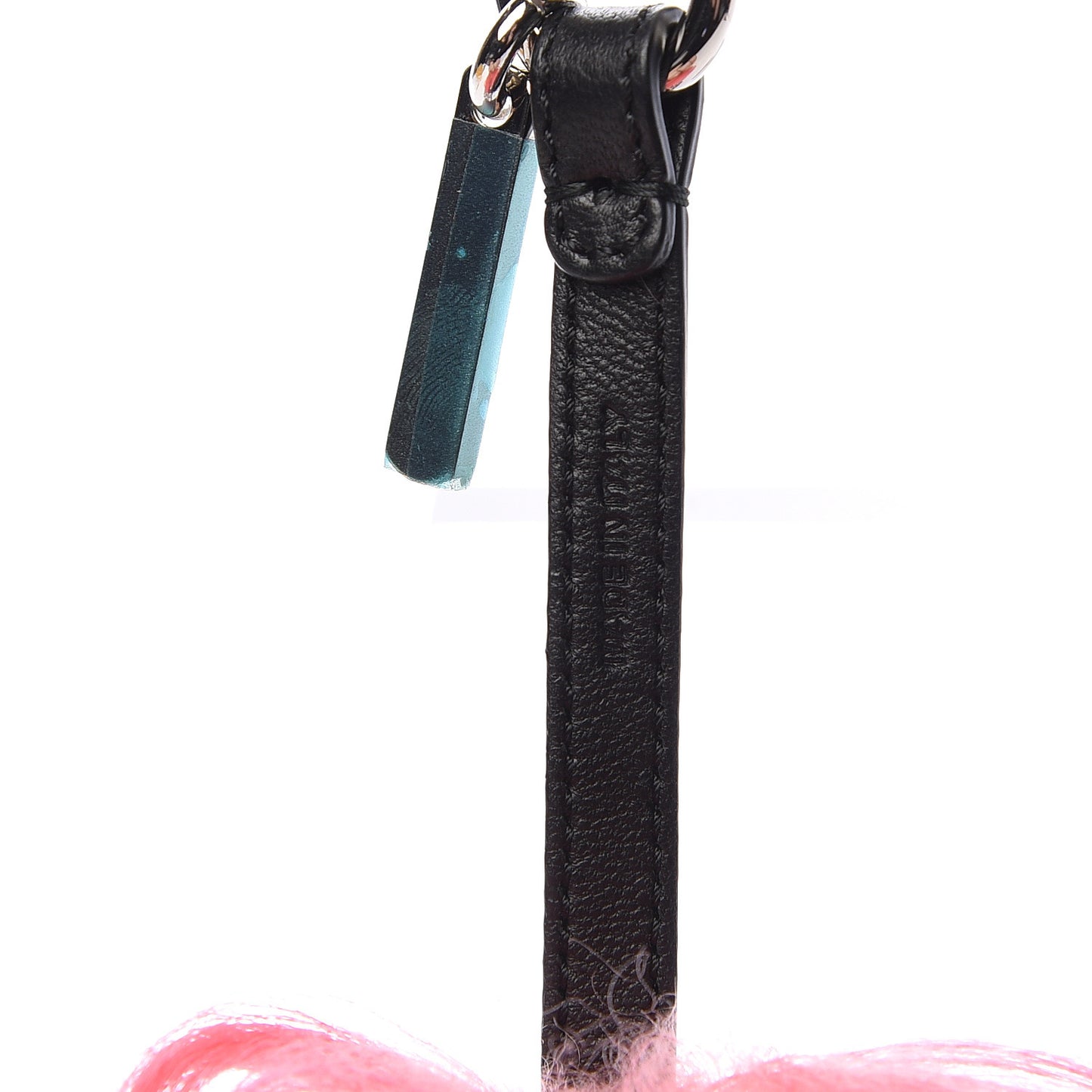 Lambskin Goat Fur Studded Punkarlito Bag Charm Azalea