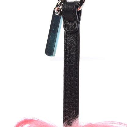 Fendi Lambskin Goat Fur Studded Punkarlito Bag Charm Azalea 3 of 5