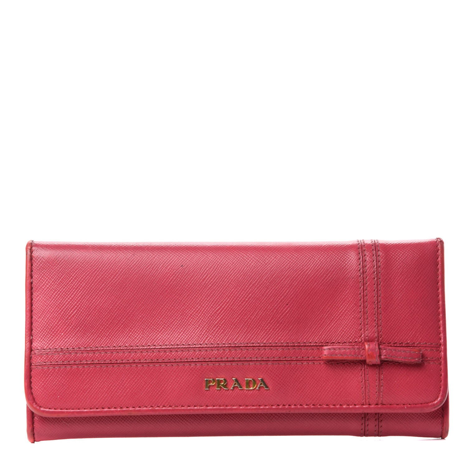 Prada Saffiano Bow Continental Flap Wallet 1 of 6