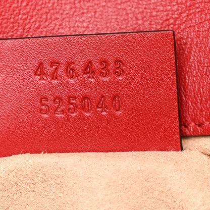 Gucci Calfskin Matelasse Super Mini GG Marmont Shoulder Bag Hibiscus Red 7 of 11