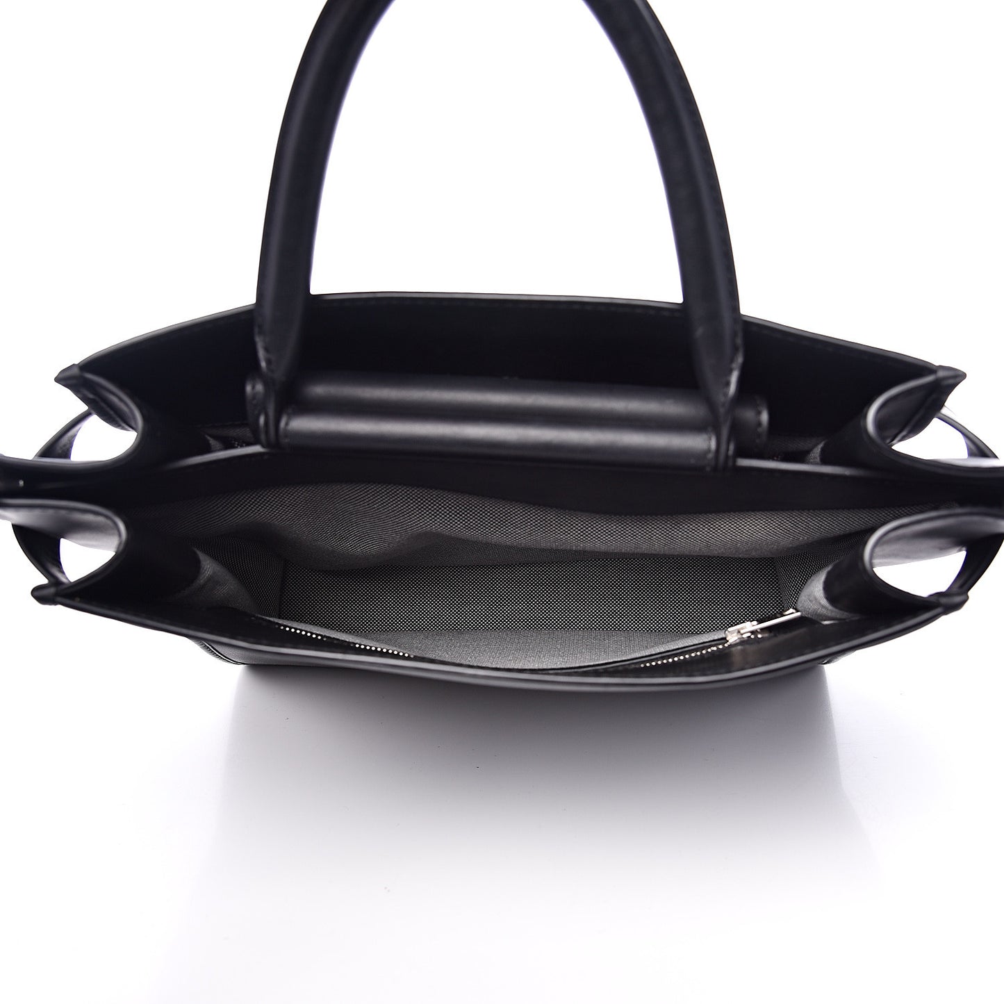 Smooth Calfskin Attica Chain Satchel Black