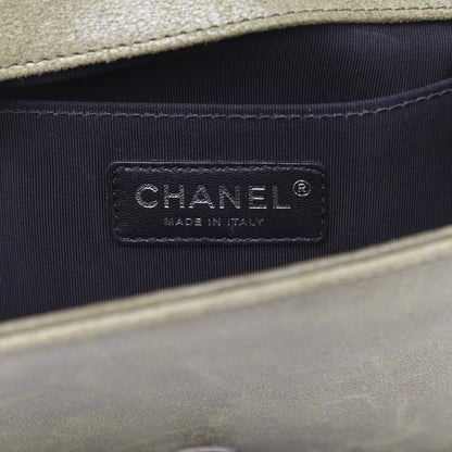 Chanel Goatskin Chesterfield Quilted Medium Celtic Boy Flap Green 6 of 15