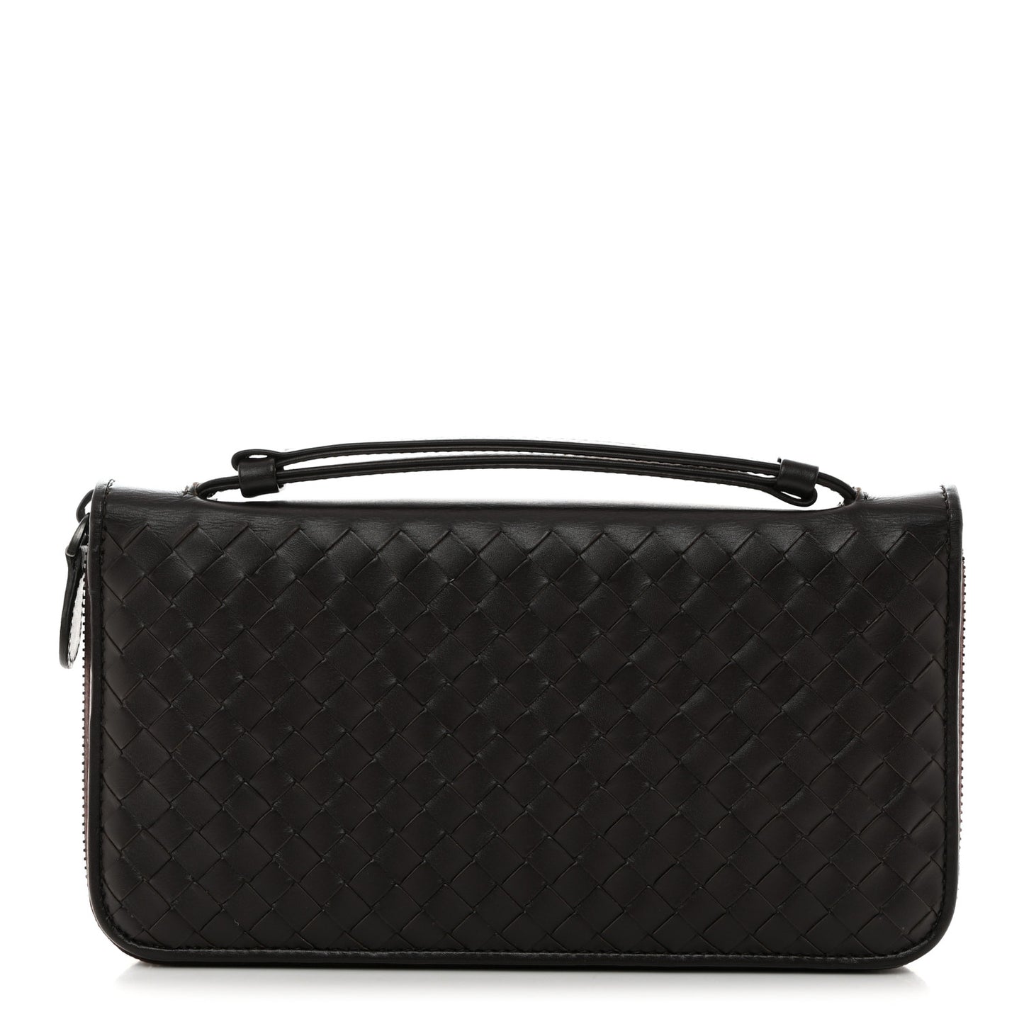 Nappa Intrecciato VN Travel Organizer Wallet Ebano