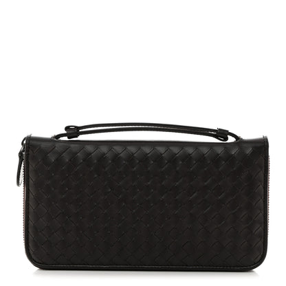 Bottega Veneta Nappa Intrecciato VN Travel Organizer Wallet Ebano 1 of 8