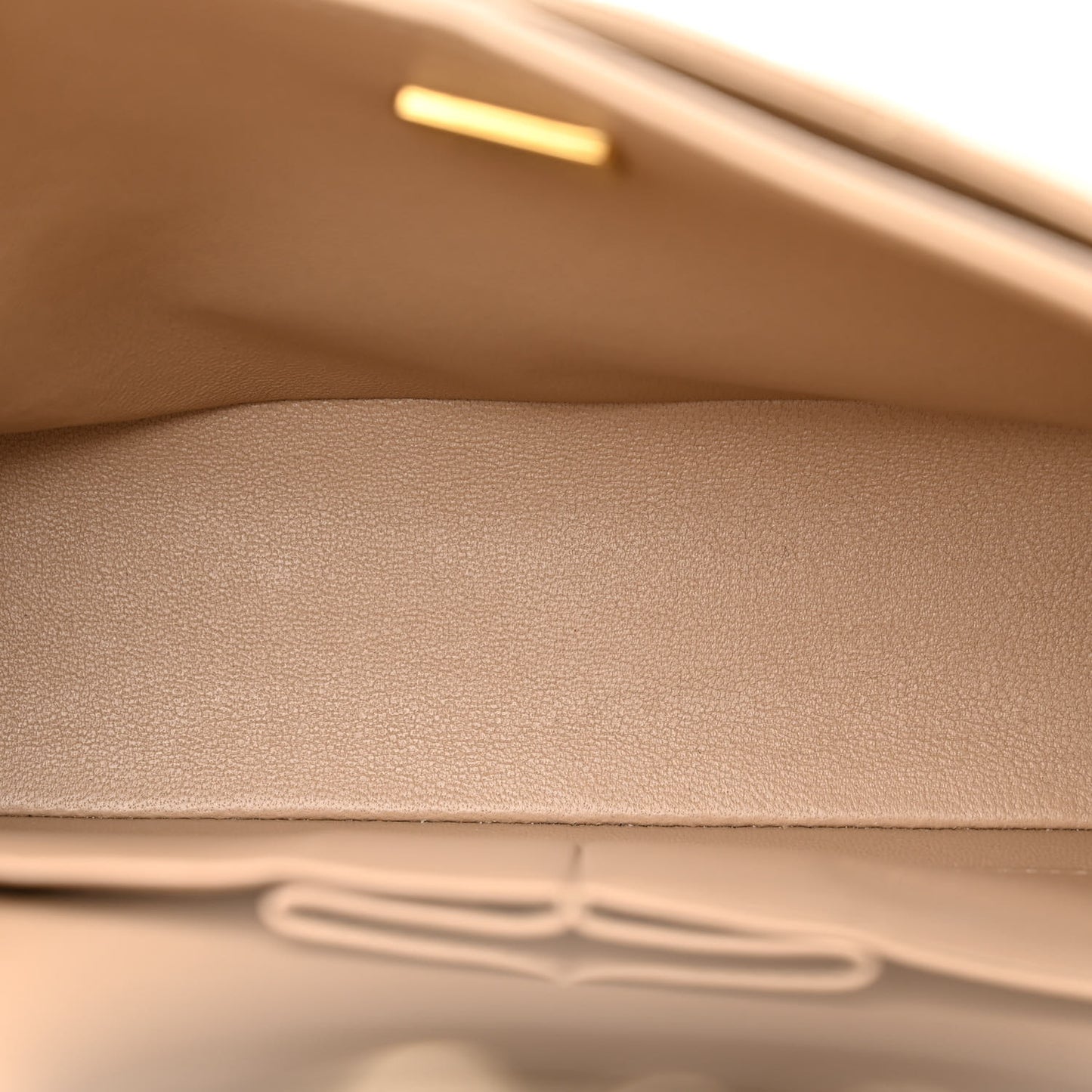 Caviar Quilted Small Double Flap Dark Beige