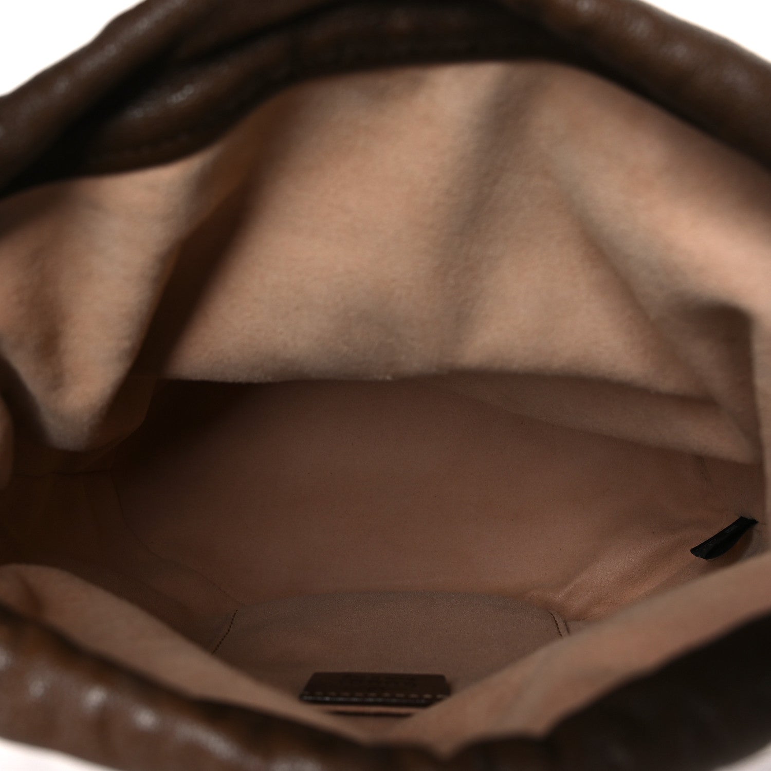 Gucci Monogram Textured Calfskin Horsebit 1955 Drawstring Bucket Bag Beige Brown Sugar 5 of 9