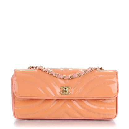Chanel Patent Quilted East West Flap Rose 1 of 8