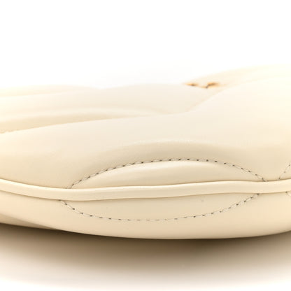 Gucci Calfskin Matelasse GG Marmont Half Moon Hobo White 10 of 10