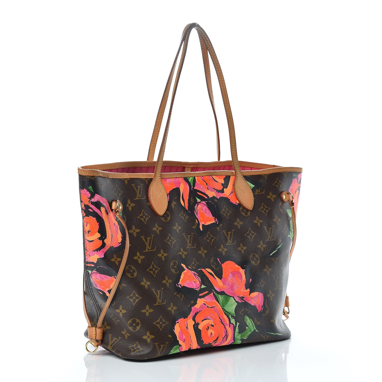 Louis Vuitton Monogram Roses Neverfull MM 3 of 14