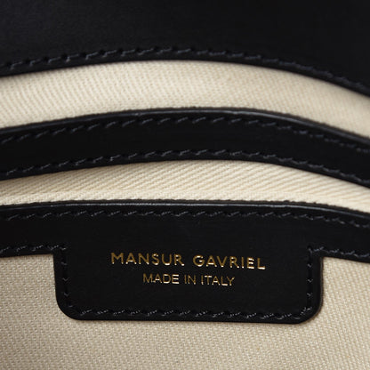 Mansur Gavriel Calfskin Flap Crossbody Bag Black 6 of 8