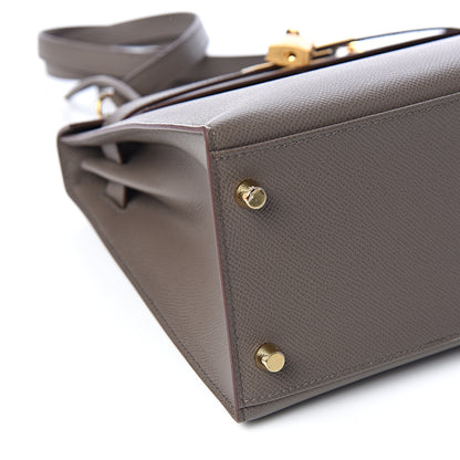 Hermes Epsom Kelly Sellier 28 Etain 7 of 10