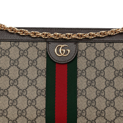 Gucci GG Supreme Monogram Web Small Ophidia Chain Shoulder Bag Brown 9 of 13