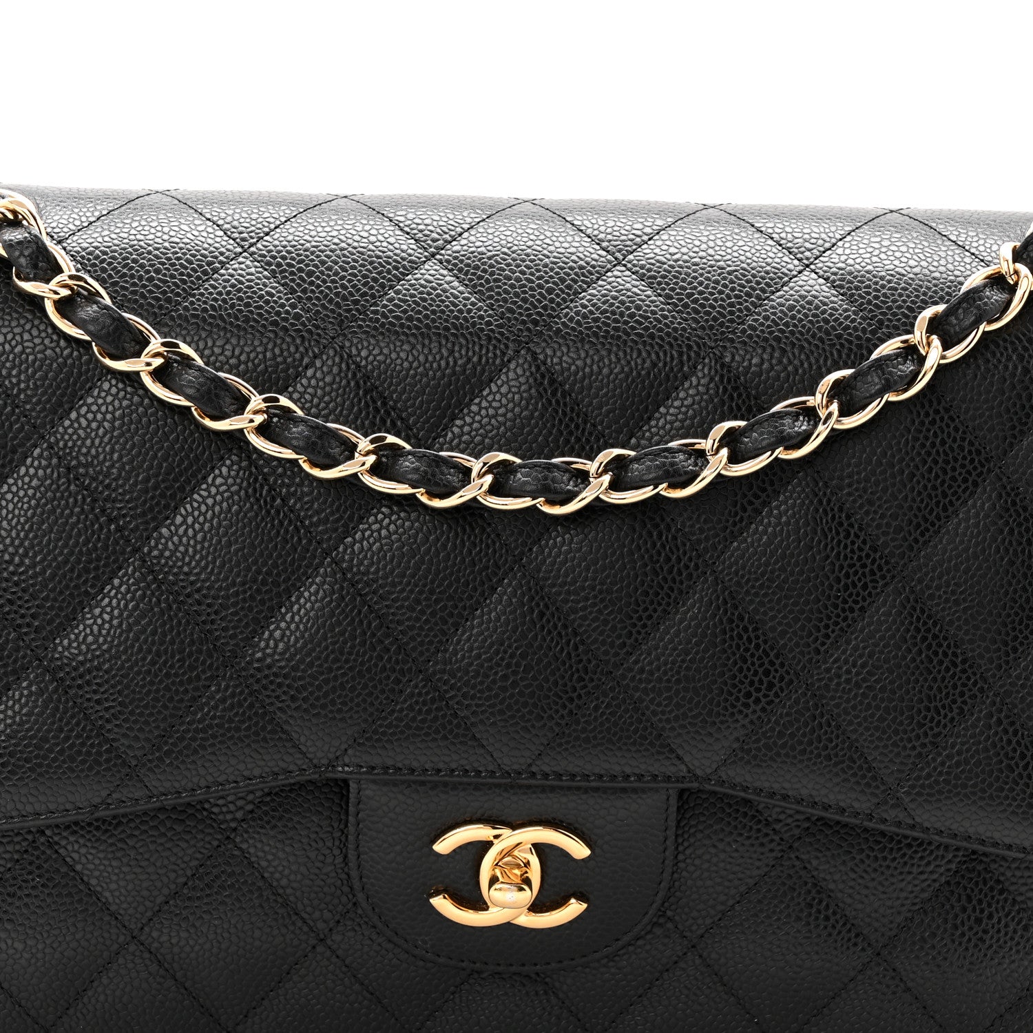 Chanel Caviar Quilted Jumbo Double Flap Black 8 of 10