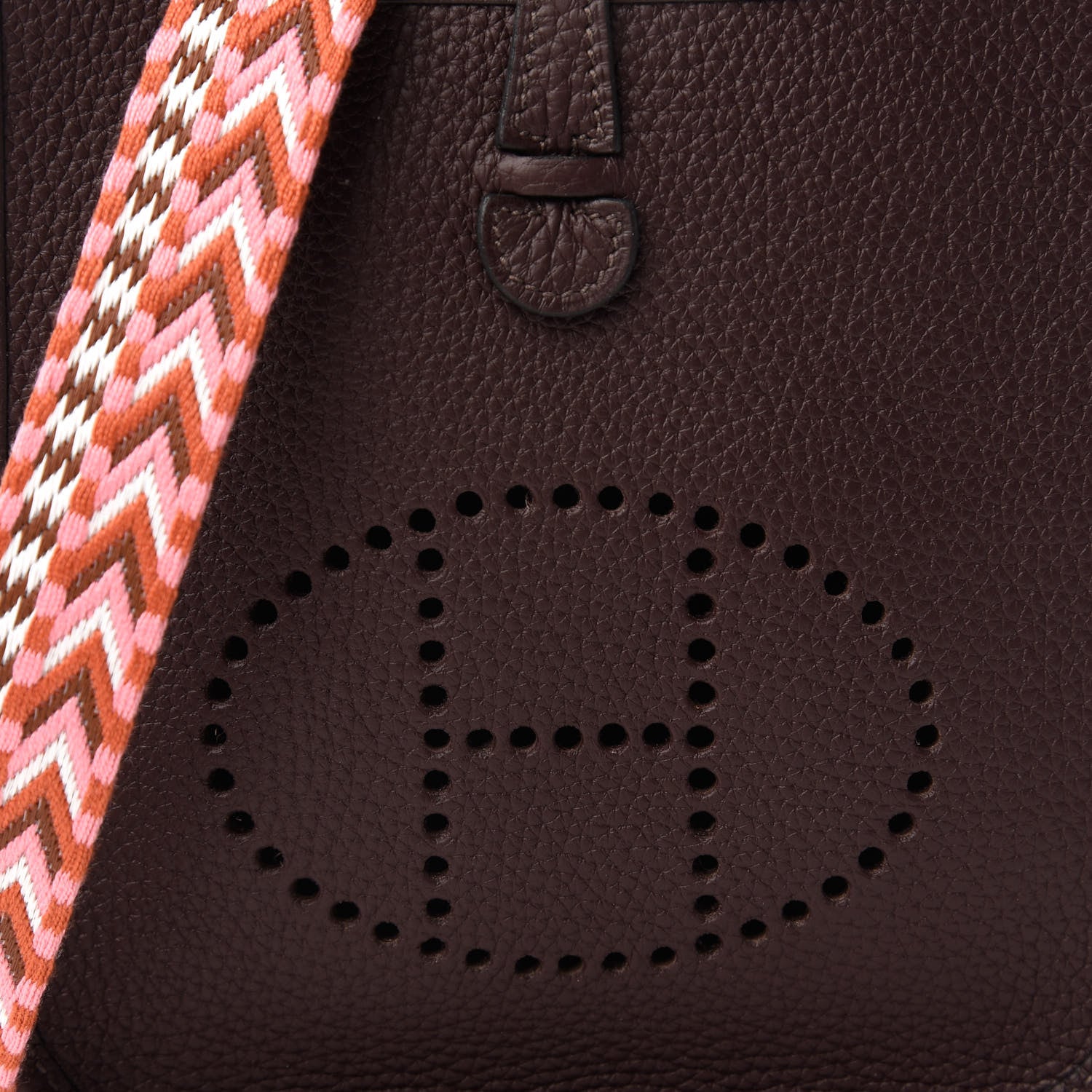 Hermes Taurillon Clemence Allegro Evelyne TPM Havane Rose Confetti White 9 of 10