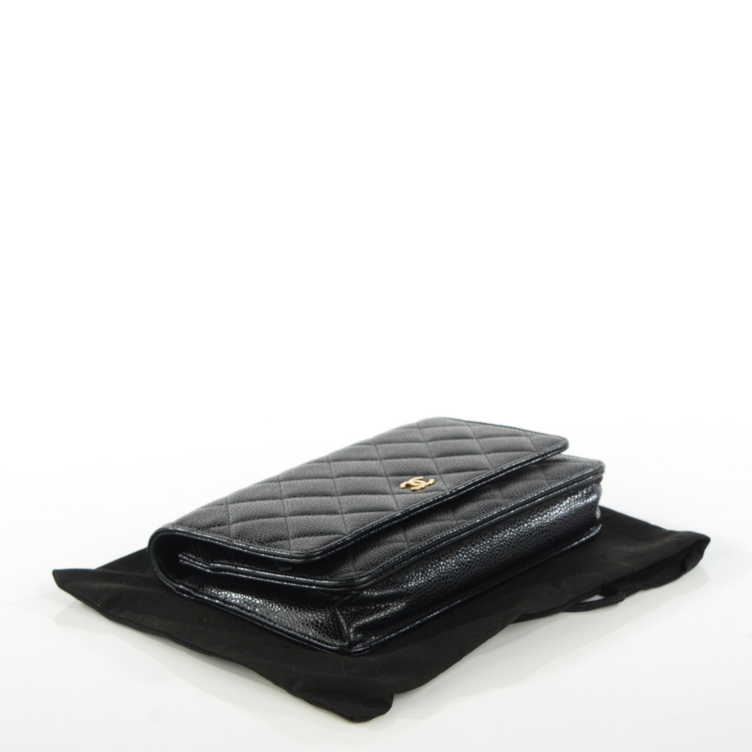 Chanel Caviar Quilted Wallet On Chain WOC Black 4 of 8