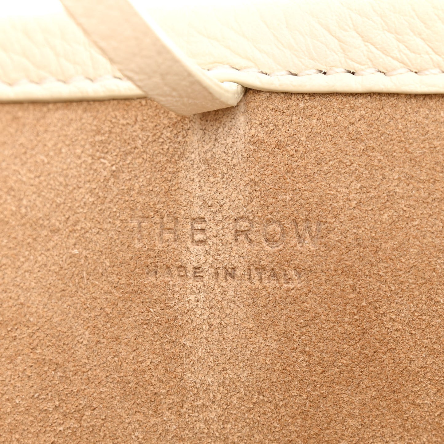 Grained Calfskin Small N/S Park Tote Ivory