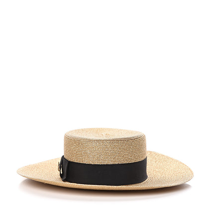 Gucci Lame Papier Hat M Black Gold 3 of 8