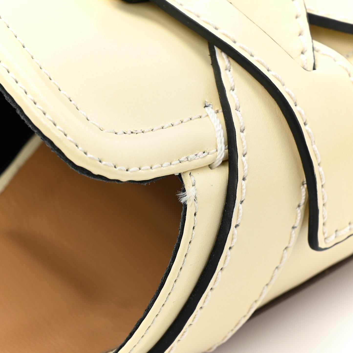 Calfskin Gate Mule Sandals 41 Milk