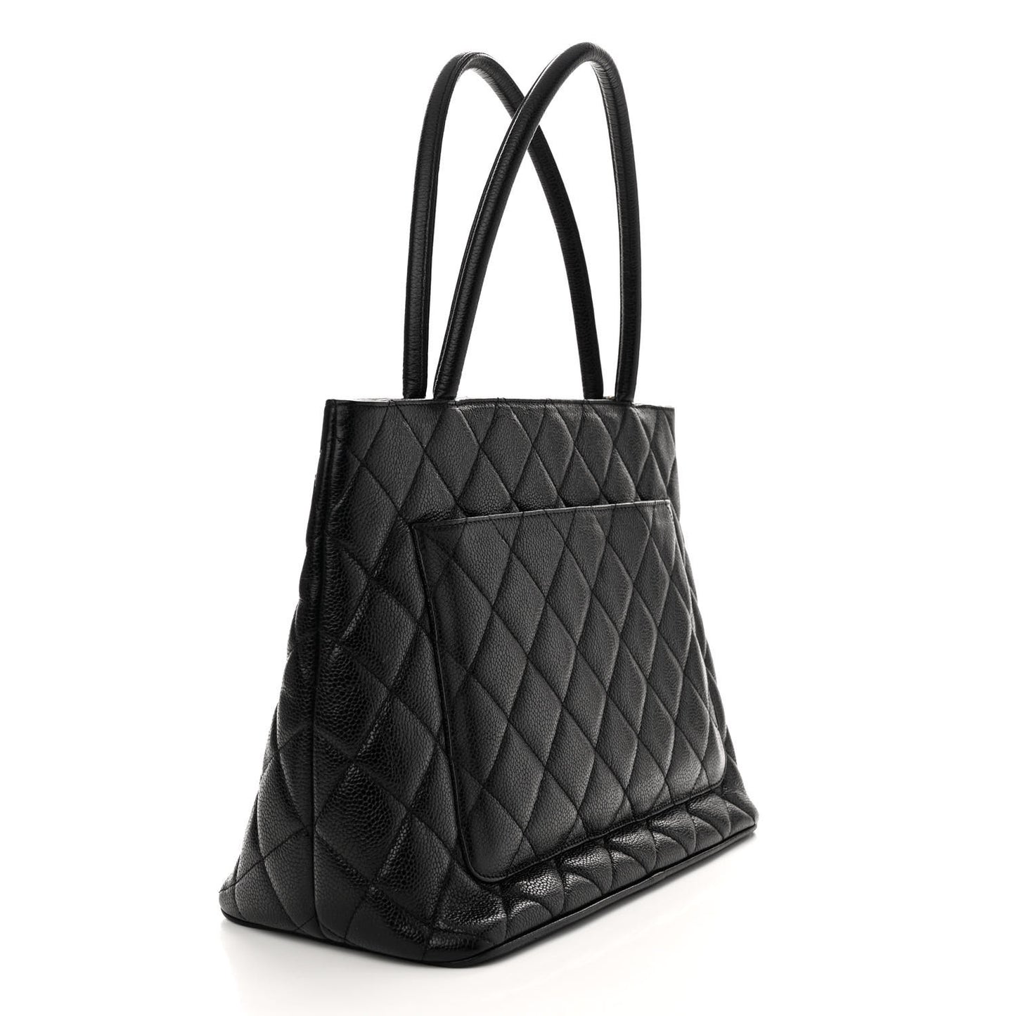 Caviar Quilted Medallion Tote Black