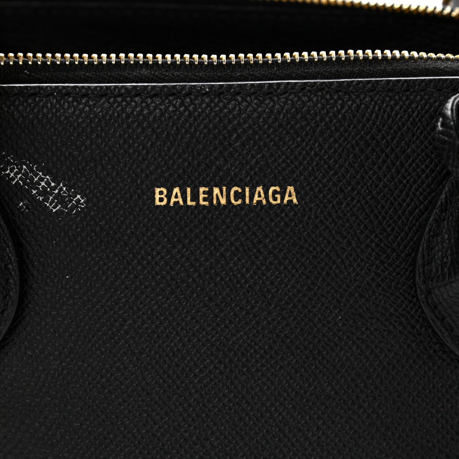 Balenciaga Signature Grained Calfskin Logo S Ville Top Handle Bag Black 6 of 12