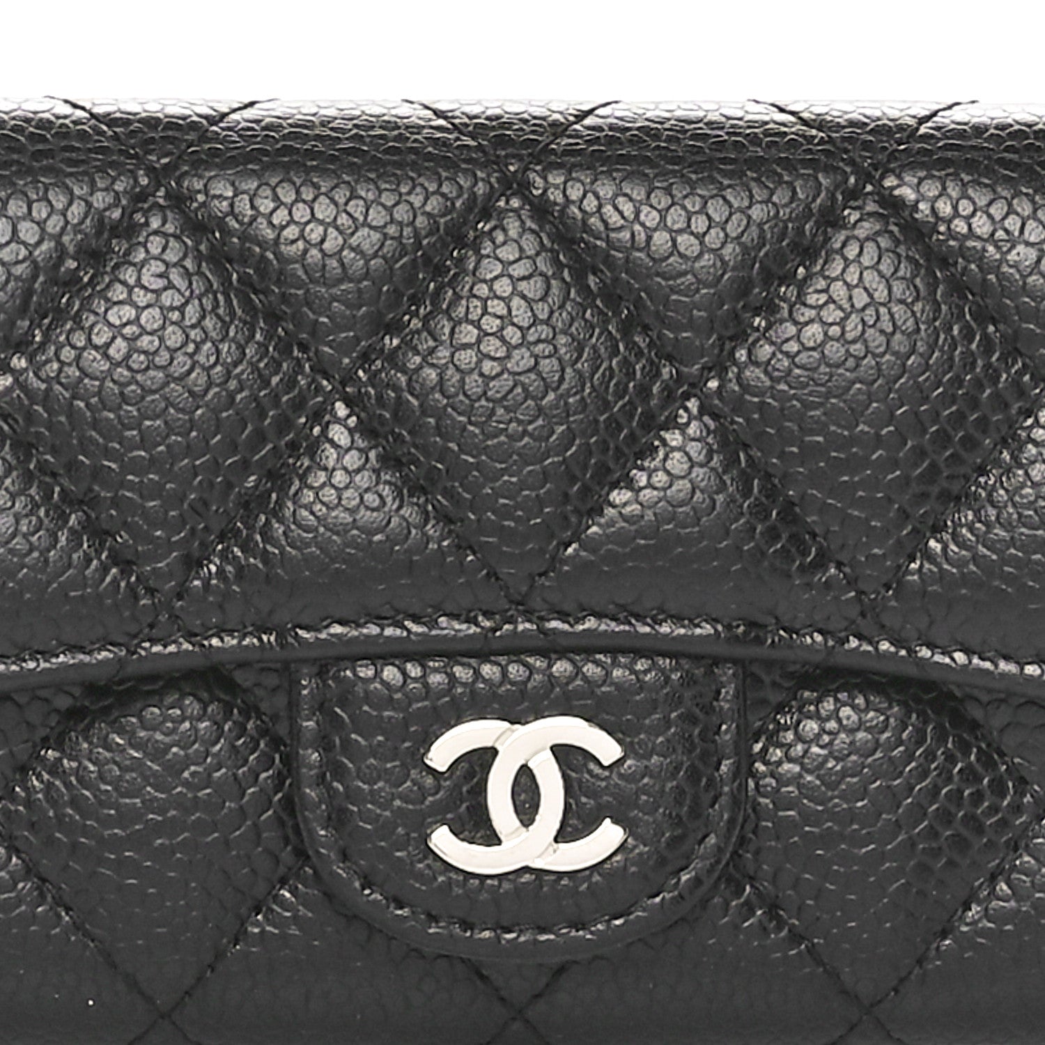 Chanel Caviar Quilted Flap Card Holder Black 9 of 10