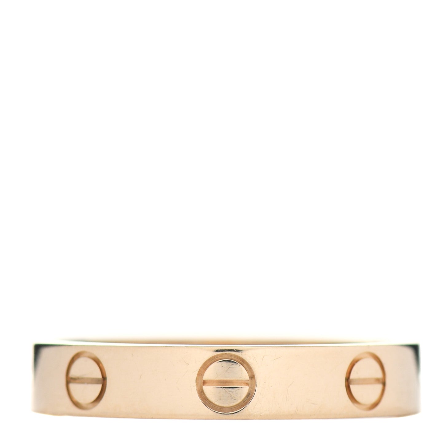 18K Yellow Gold 3.5mm LOVE Wedding Band Ring 54 6.75