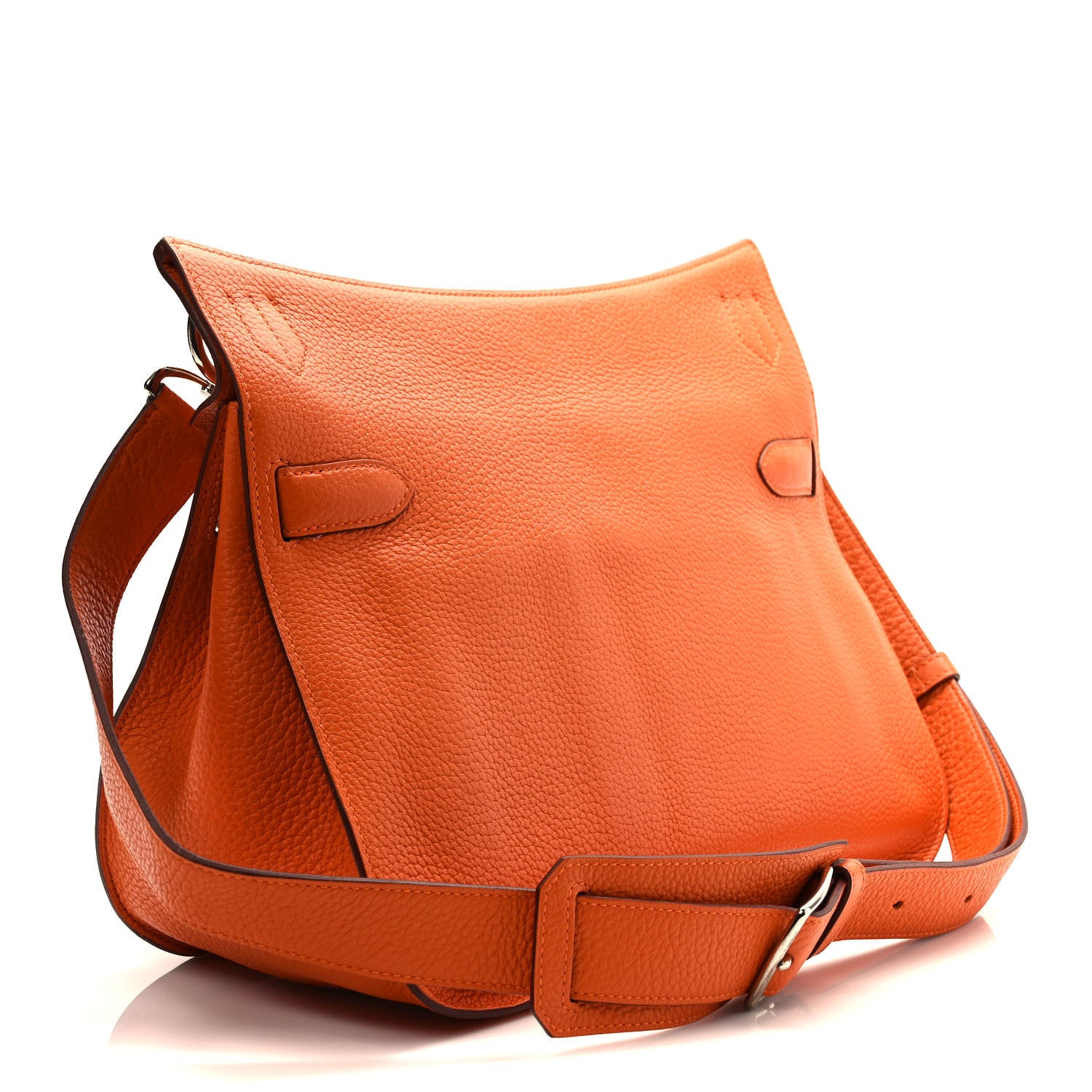 Hermes Taurillon Clemence Jypsiere 34 Orange 3 of 10